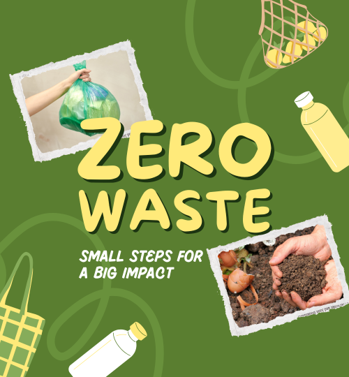 Green and Yellow Illustration Zero Waste Instagram Post