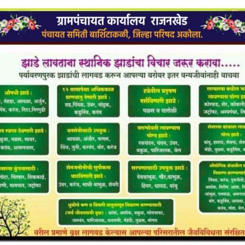 🙏 वृक्ष लागवड प्रचार प्रसिद्धी/जनजागृती बॅनर🙏